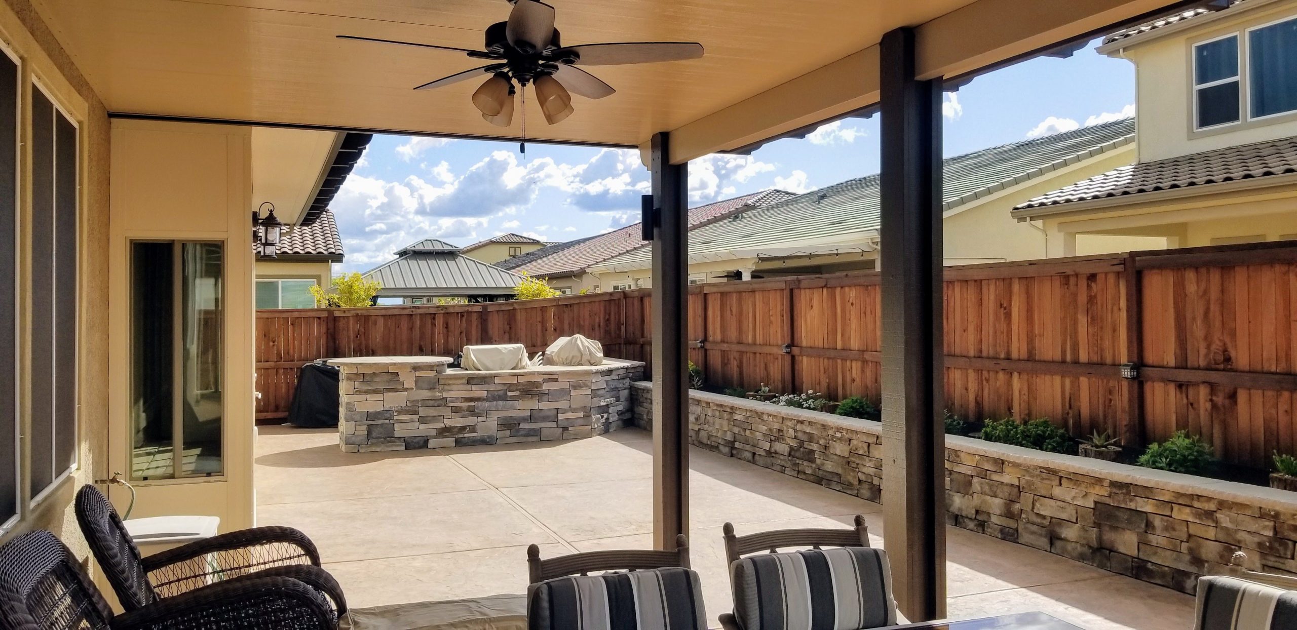 Patio Cover with Fan